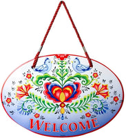 Welcome Lovebirds Wall Plaque