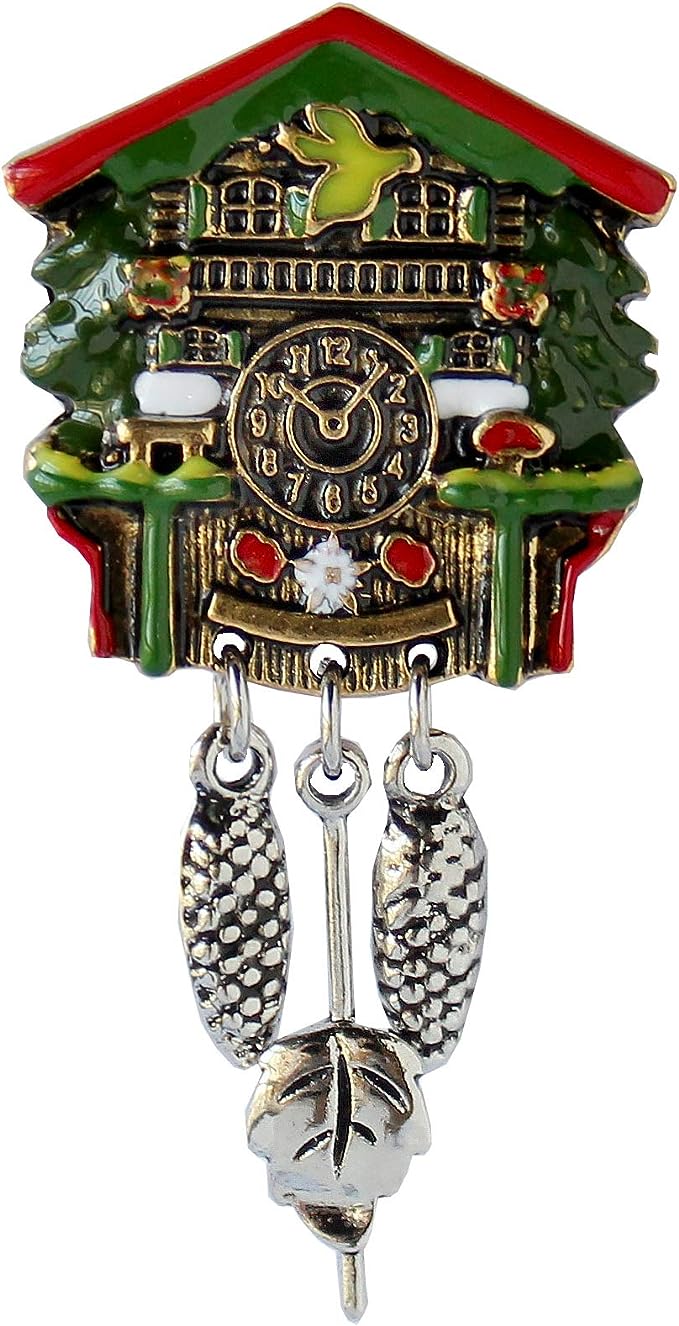 Hat Pin: Colorful Cuckoo Clock