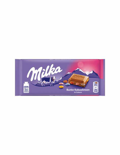 Milka Bunte Kakaolinsen in Colors