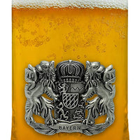 Glass Mug . 5L Bayern Medallion W/ Lid