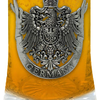 Glass Mug Metal Germany Medallion