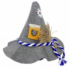 Oktoberfest Gray Felt Pointed Tip Hat