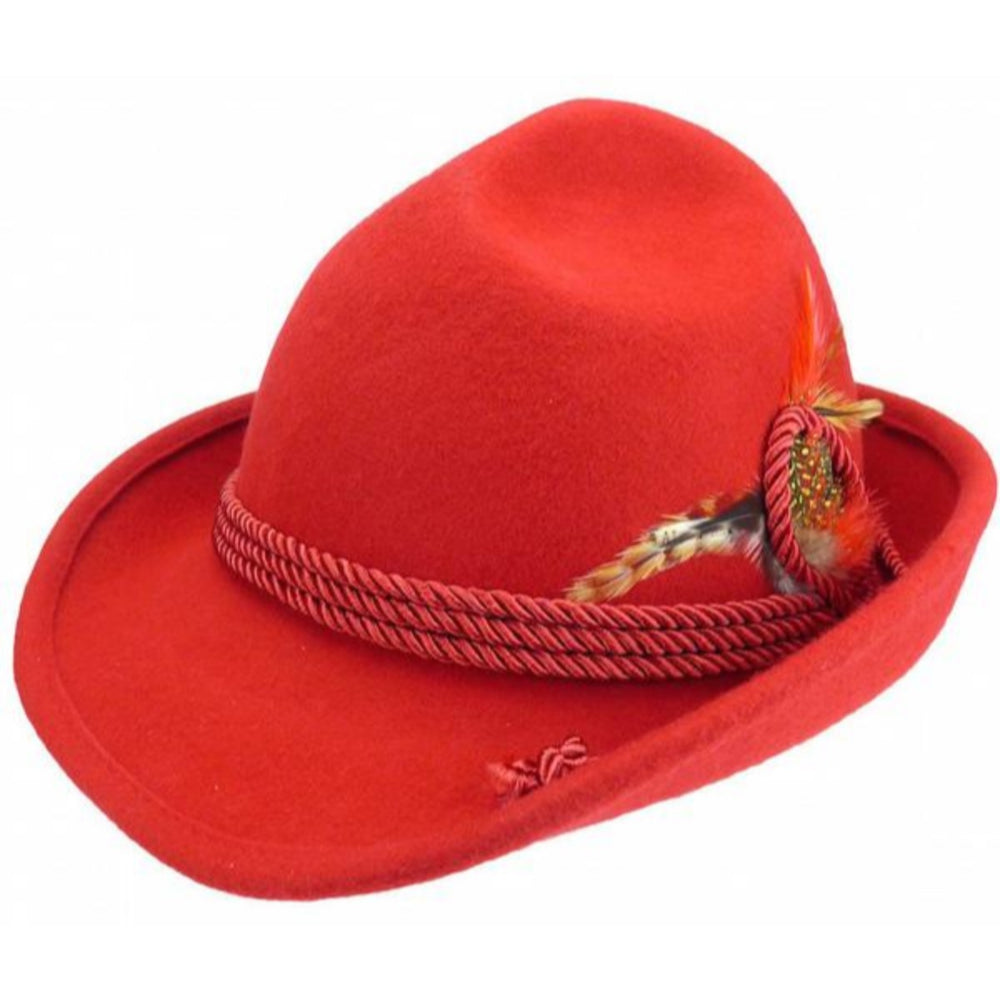 Hat: Bavarian Red Wool Medium