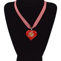 Jewelry: Red Heart Edelweiss Necklace