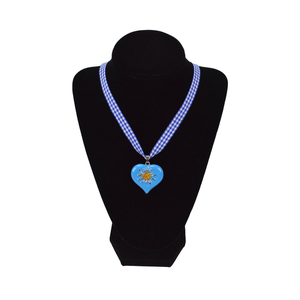 Jewelry: Blue Heart Edelweiss Necklace