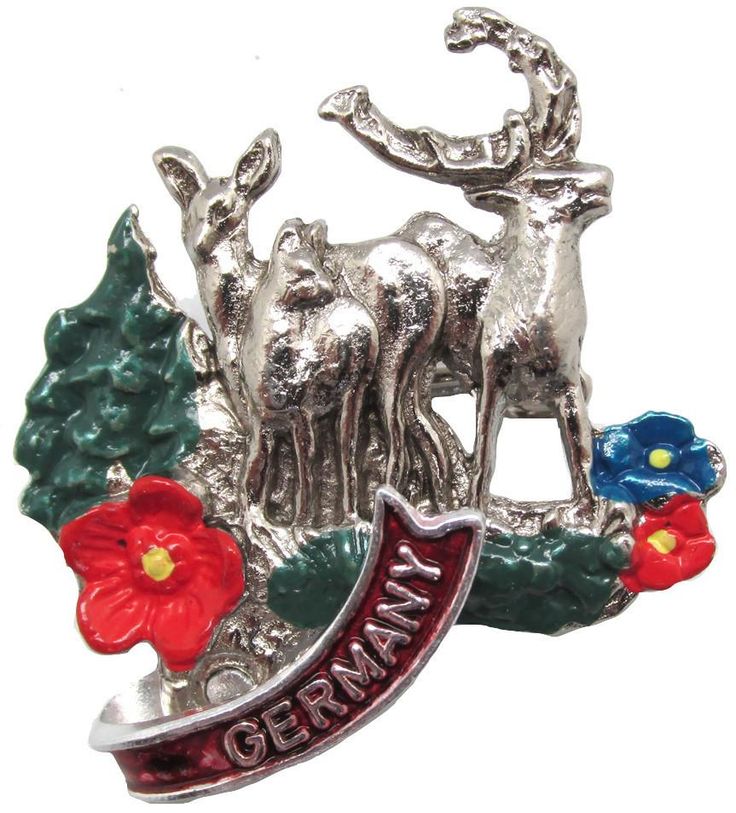 Hat Pin: Deluxe Alpine Stags