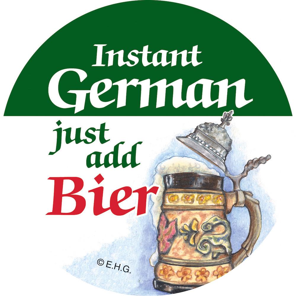 Button Pin: Instant German just add Bier