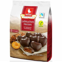 Weiss Lebkuchen Fruit Filled Hearts - Dark