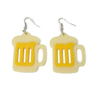 Jewelry: Beer Stein Earrings